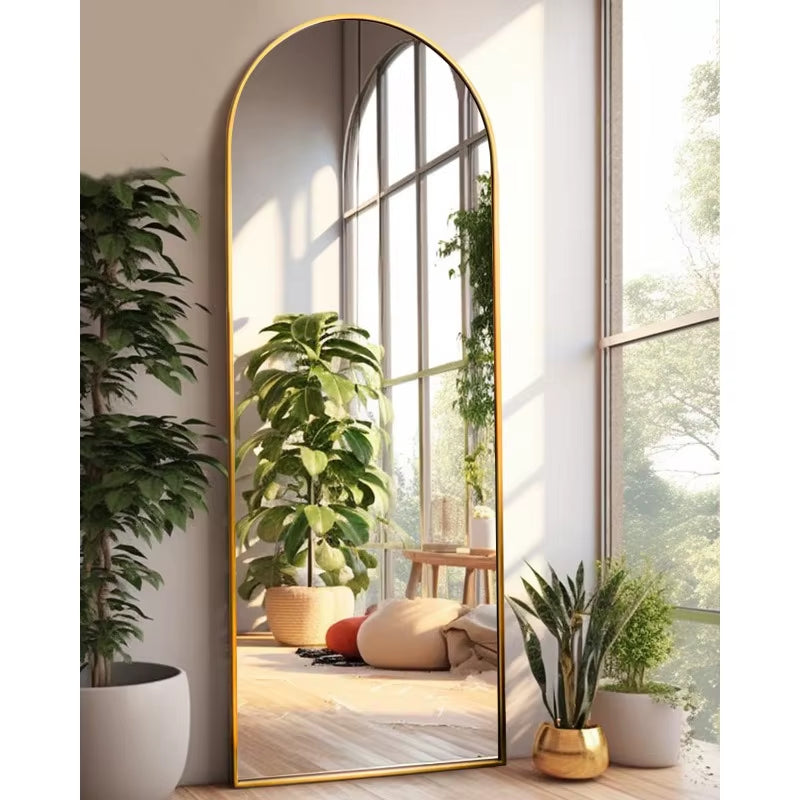 Full Length Mirror, Floor Mirror with Stand, 18"X58" Large Mirror, Wall Mirror Full Length, Gold Floor Length Mirror, Gol