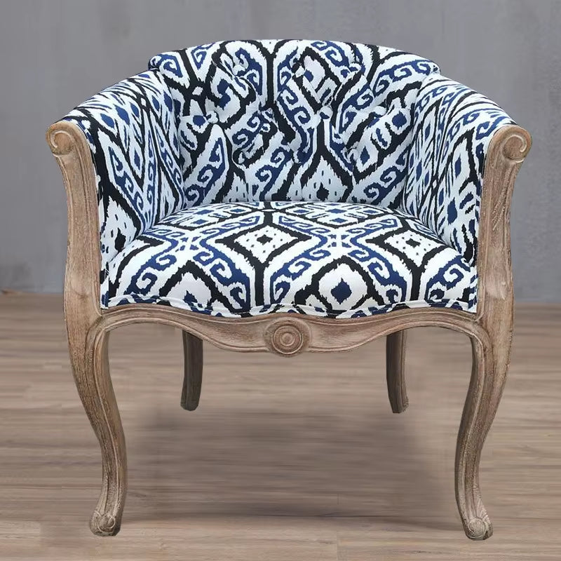 Joylove Leisure Sofa Chair Solid Wood Antique Study Chair European Hotel Dining Chair American Desk Single Balcony Chair