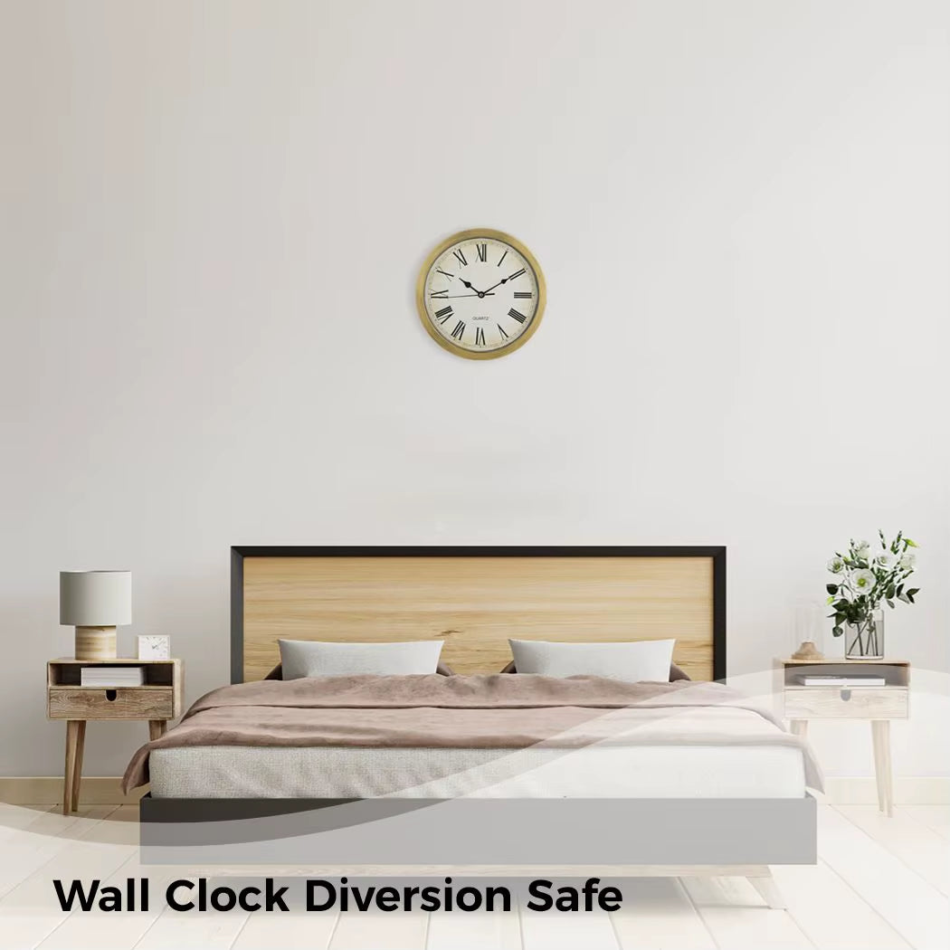 Vintage Wall Clock Hidden Storage Compartment Plastic Clock Secret Clock Wall Clock Safe Money Jewelry Valuables Storage Box