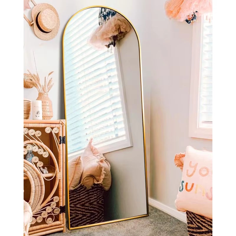 Full Length Mirror, Floor Mirror with Stand, 18"X58" Large Mirror, Wall Mirror Full Length, Gold Floor Length Mirror, Gol