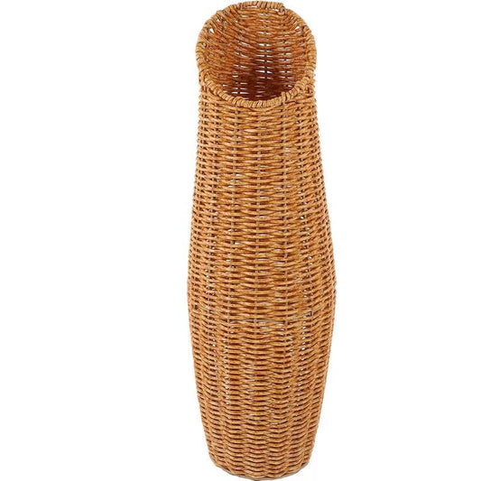 Rattan Woven Flower Vase Rustic Flower Arrangement Containers Large Floor Vase Decorative Imitation Wicker Floor Vase Tall